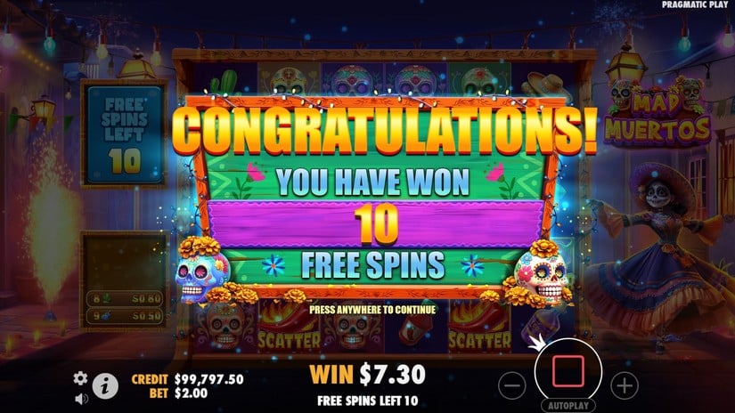 Mad Muertos slot screen 4