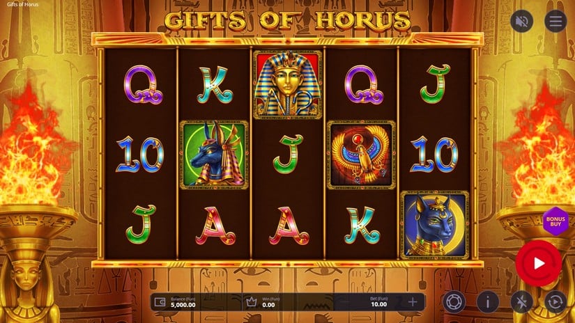 Gifts of Horus slot screen 1