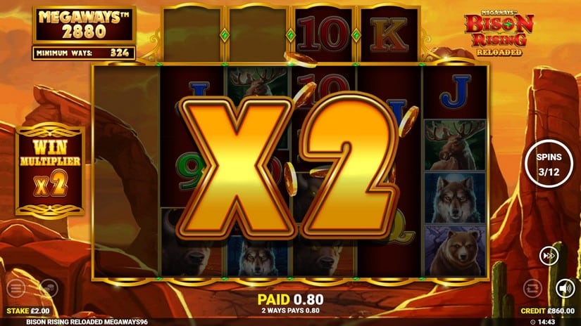 Bison Rising Reloaded Megaways slot screen 3