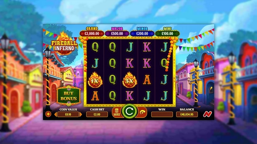 Fireball Inferno slot screen 1