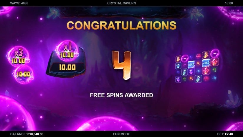 Crystal Cavern slot screen 3