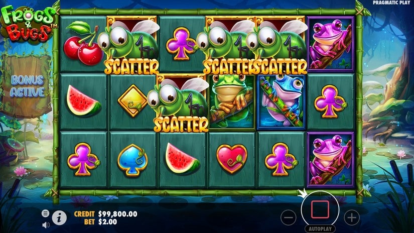 Frogs & Bugs slot screen 2