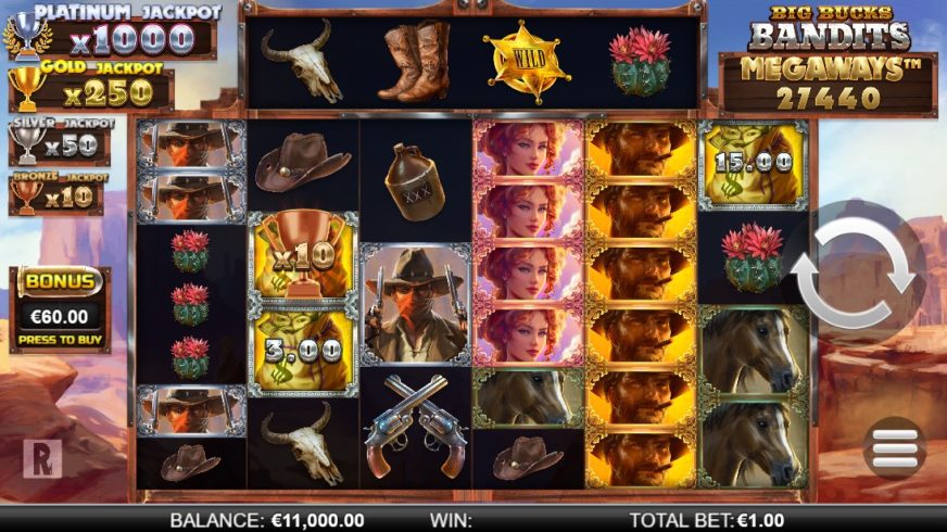 Big Bucks Bandits Megaways slot screen 1