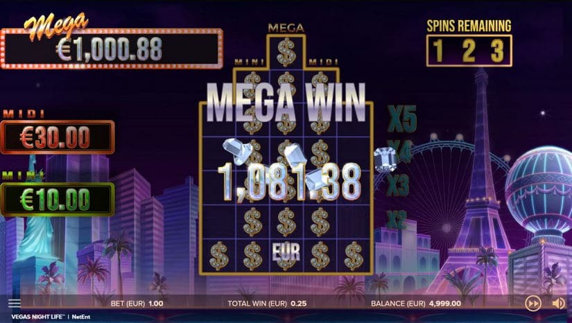 Vegas Night Life slot screen 4
