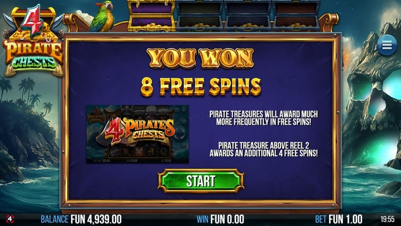 4 Pirate Chests slot screen 2