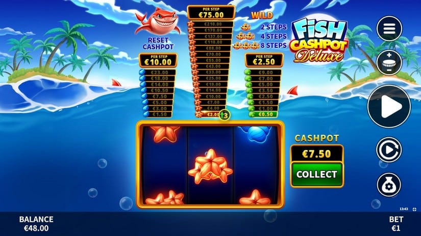 Fish Cashpot Deluxe slot screen 2