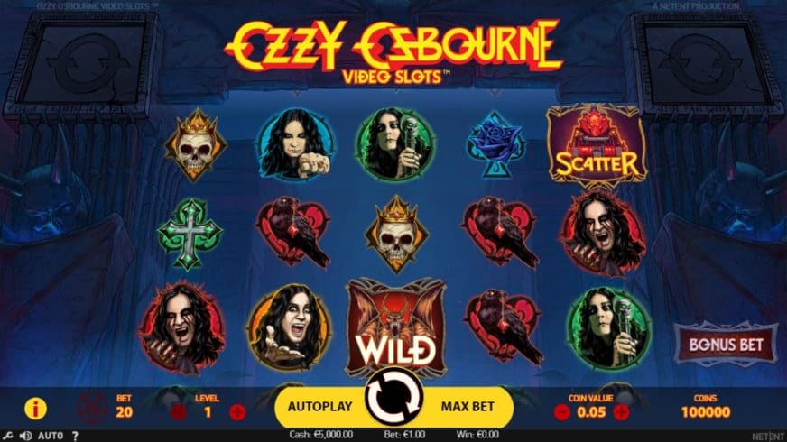 Ozzy Osbourne slot screen 1