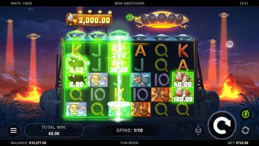 Moo Snatchers slot screen 3
