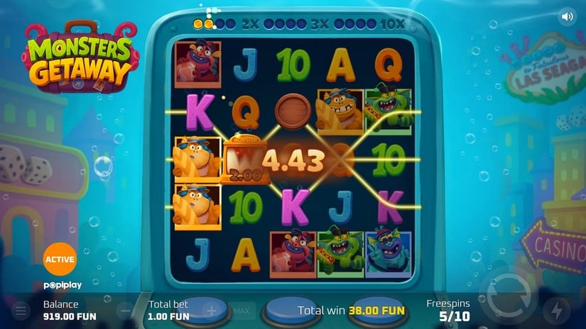 Monsters Getaway slot screen 4