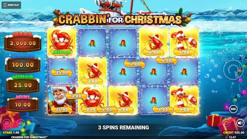 Crabbin’ For Christmas slot screen 5