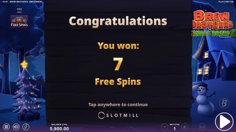 Brew Brothers Xmas Brew slot screen 4