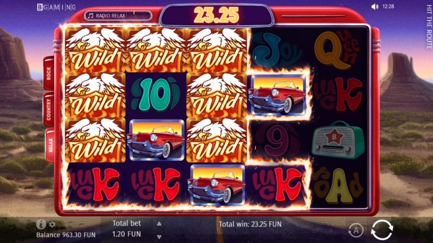 Hit The Route slot screen 2