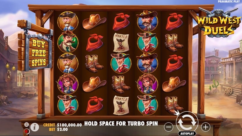 Wild West Duels slot screen 1