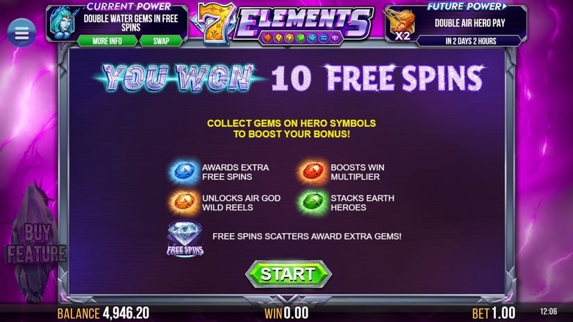 7 Elements slot screen 4