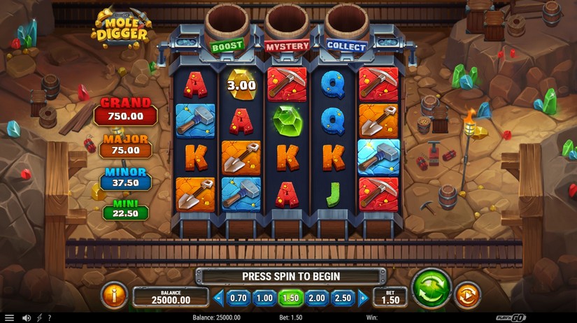 Mole Digger slot screen 1