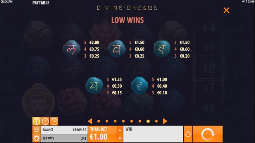 Divine Dreams slot screen 8