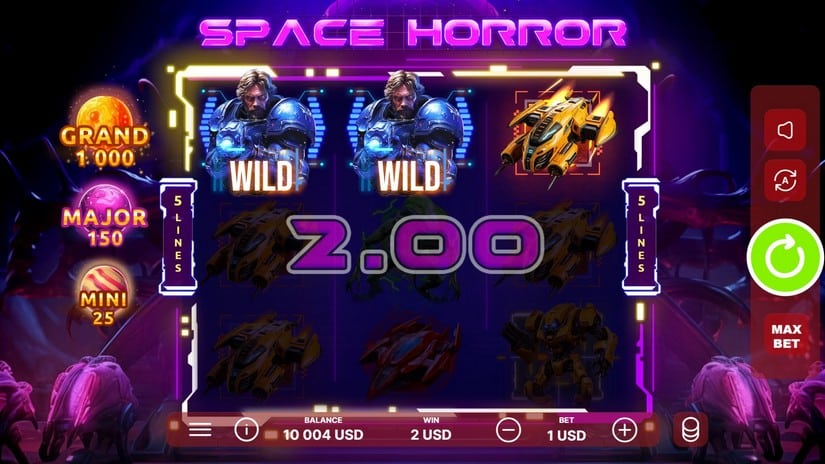 Space Horror slot screen 3