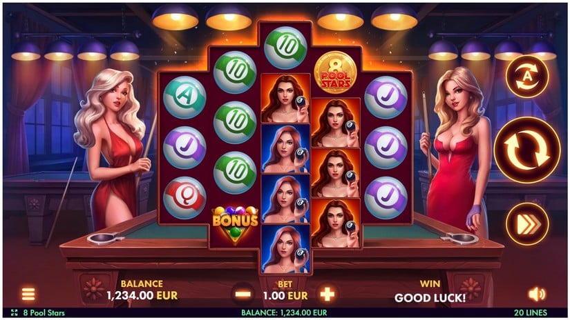 8 Pool Stars slot screen 1