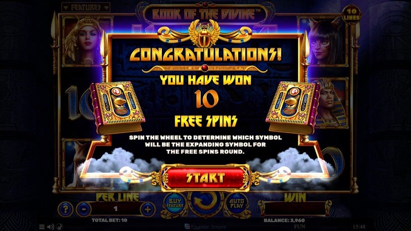 Book of The Divine slot screen 2