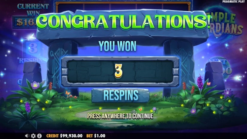 Temple Guardians slot screen 2