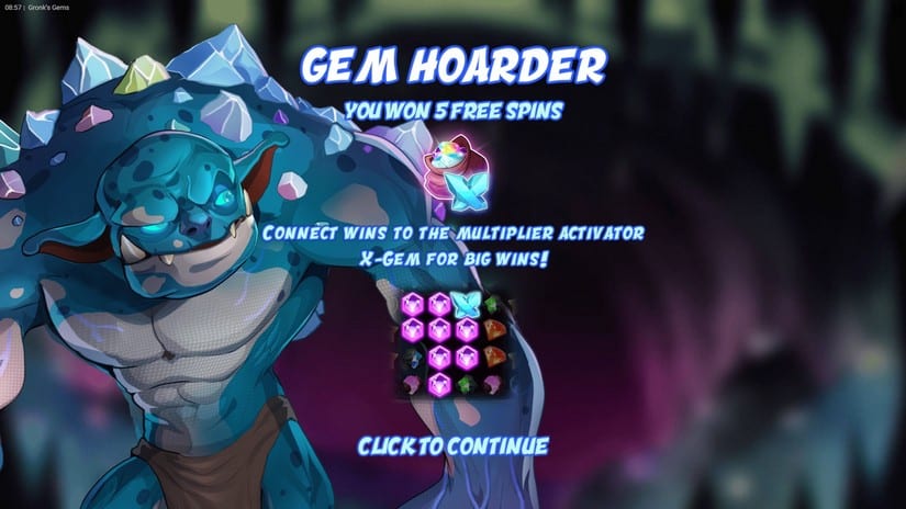 Gronk’s Gems slot screen 8