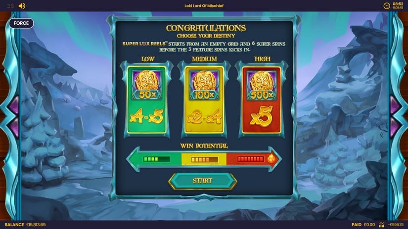 Loki Lord of Mischief slot screen 4