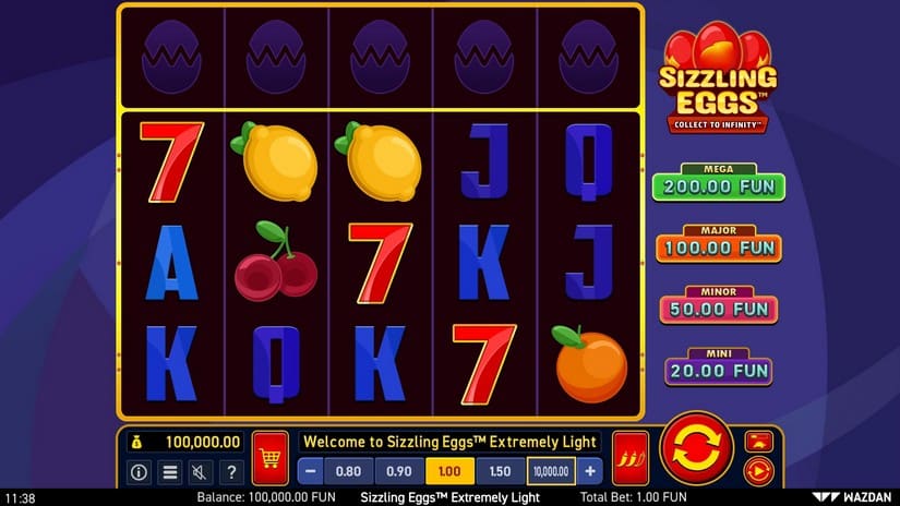 Sizzling Eggs™ Extremely Light slot screen 1
