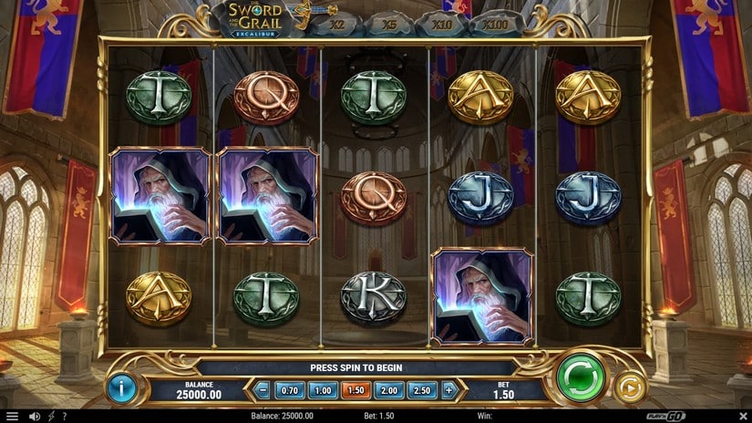 The Sword and the Grail Excalibur slot screen 1