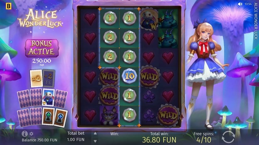 Alice WonderLuck slot screen 7