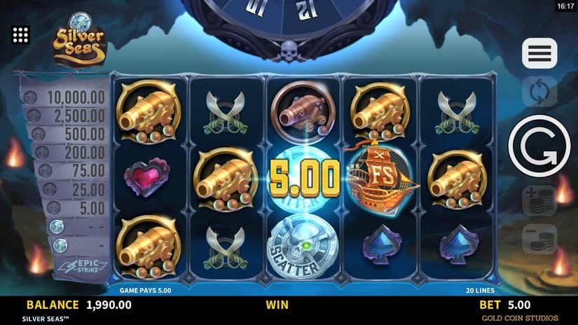 Silver Seas slot screen 2
