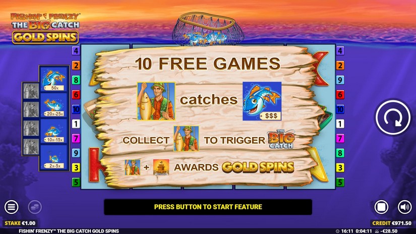 Fishin’ Frenzy The Big Catch Gold Spins slot screen 3