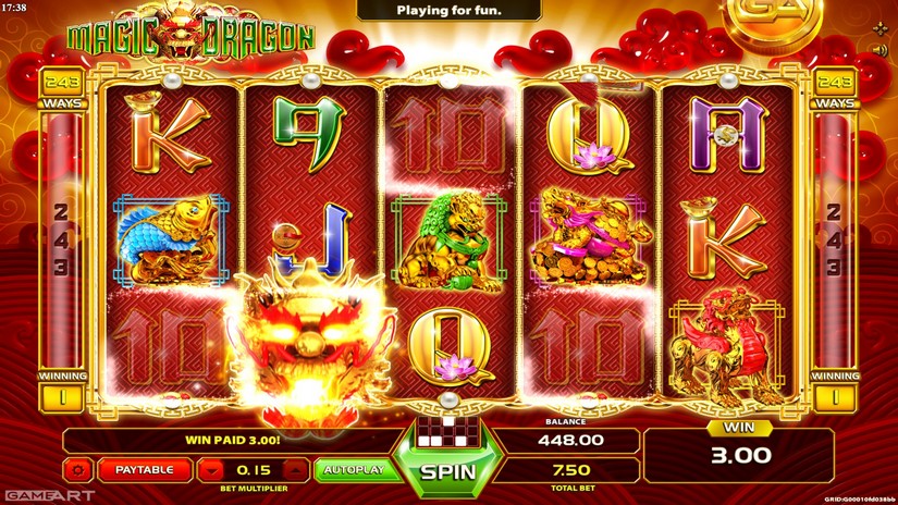 Magic Dragon slot screen 2