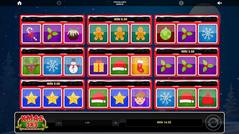 Xmas 3×3 slot screen 2