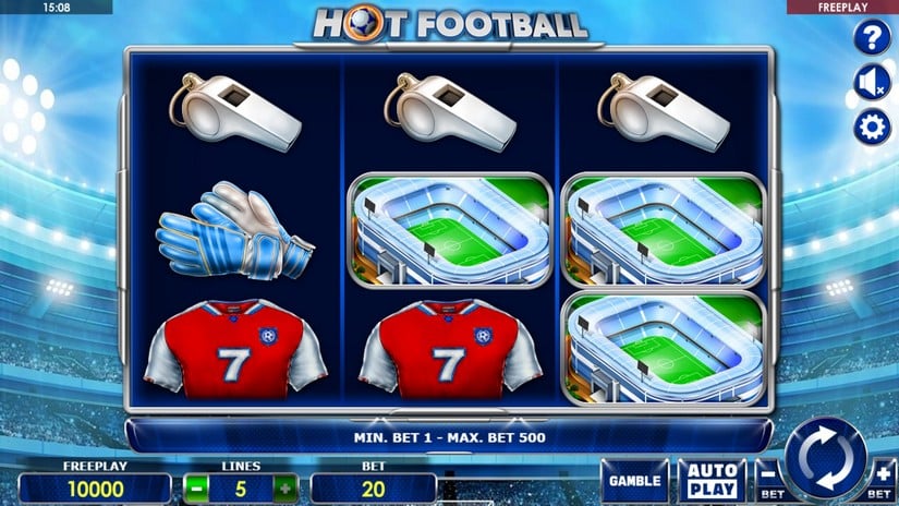 Hot Football slot screen 1