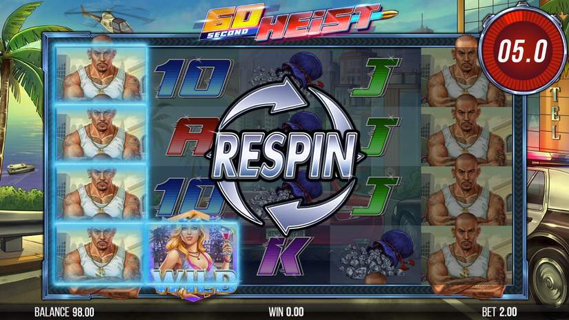 60 Second Heist slot screen 9