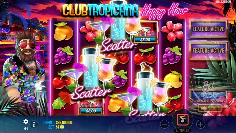 Club Tropicana Happy Hour slot screen 2