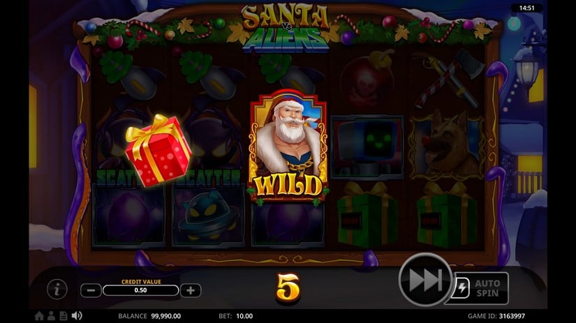 Santa Vs Aliens slot screen 2