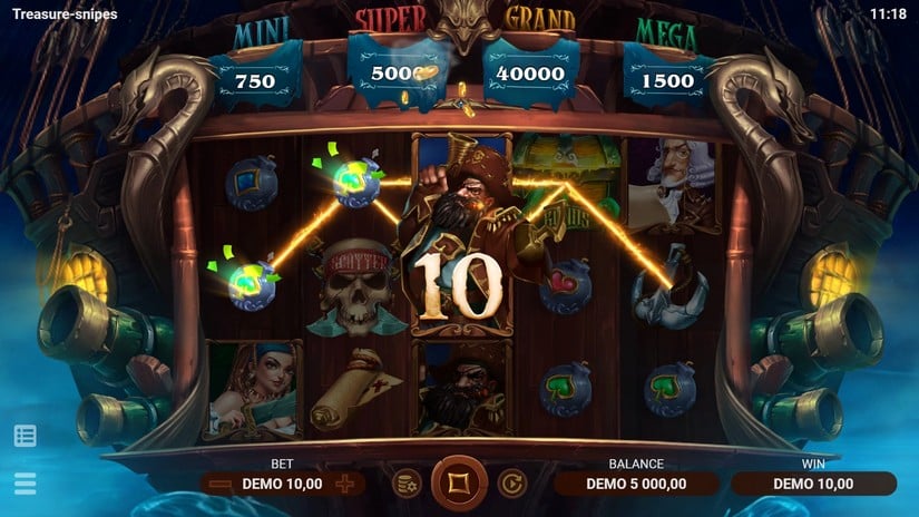 Treasure-snipes slot screen 2