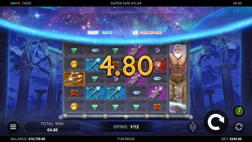 Super Size Atlas slot screen 4