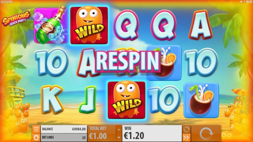 Spinions Beach Party slot screen 2