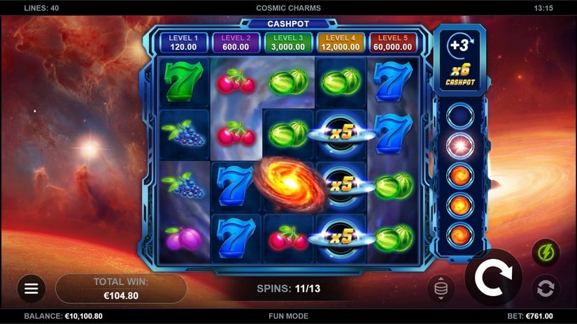 Cosmic Charms slot screen 5