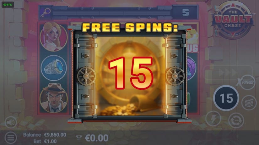 The Vault Chase slot screen 2