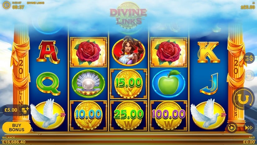 Divine Links slot screen 1