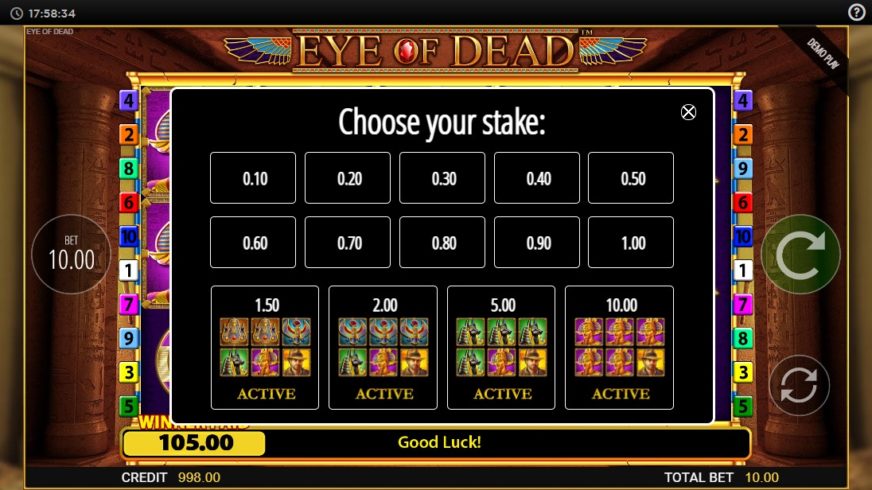 Eye of Dead slot screen 3