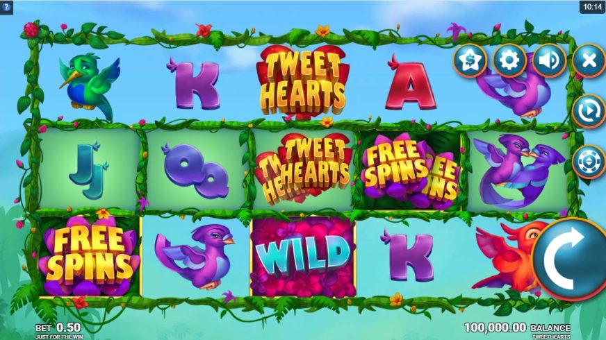 Tweethearts slot screen 1