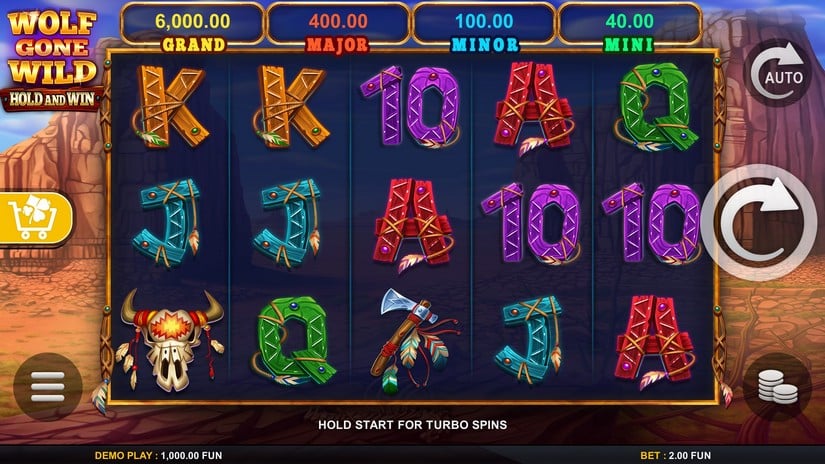 Wolf Gone Wild Hold And Win slot screen 1