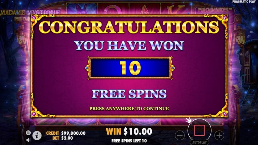 Madame Mystique Megaways slot screen 4