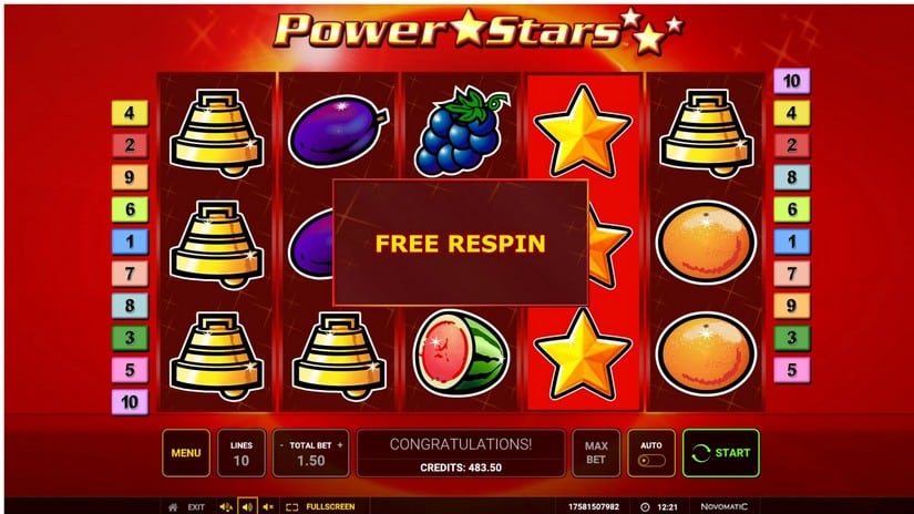 Power Stars slot screen 3