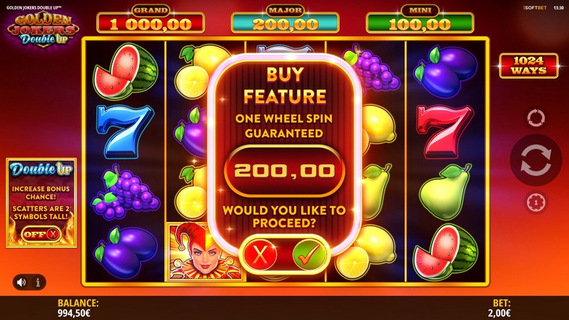 Golden Jokers Double Up slot screen 2
