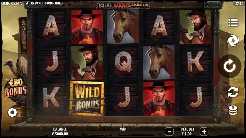 Sticky Bandits Unchained slot screen 1
